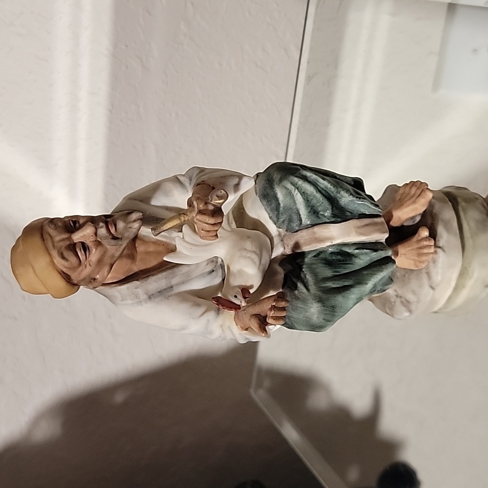 Vintage Old Man Figurine with Pipe